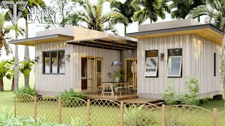 LowCost Shipping Container House  75x95 Meters Small House Design [upl. by Aillicec597]