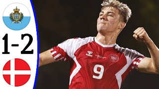 San Marino vs Denmark 12  All Goals and Extended Highlights 2023 [upl. by Volny]