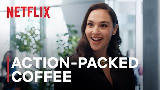 Gal Gadot and Arnold Schwarzenegger Make ActionPacked Coffee  Nobody Hits Like Netflix [upl. by Aynna]