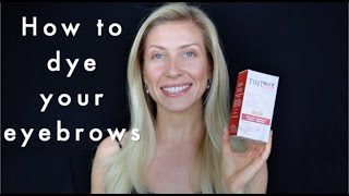 Eyebrow Tinting at Home  Godefroy Instant Eyebrow Tint [upl. by Itsur125]