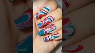 shorts Easy Water Marble Nail Art easynailart simplenailart [upl. by Stephi589]