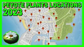 Peyote Plants Locations Map April 2023  ALL PEYOTE PLANTS LOCATIONS  GTA 5 Online [upl. by Zedecrem]