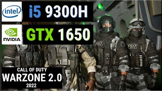 Core i5 9300H  GTX 1650  CALL OF DUTY WEARZONE 20 [upl. by Ronoc]