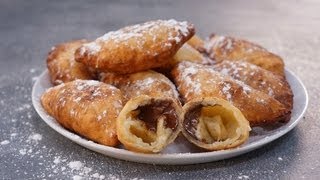 Recette rapide des empanadas banane nutella  beignets [upl. by Einitsed]