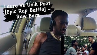 Laure Vs Unik Poet Epic Rap Battle  Raw Barz  American reaction video 🫣😮‍💨 [upl. by Kondon]