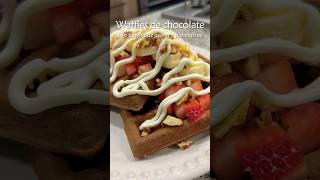 Waffles de chocolate con harina de avena y harina de almendras [upl. by Follansbee]