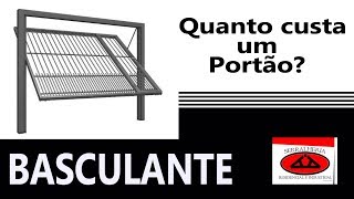 QUANTO CUSTA UM PORTÃO BASCULANTE TIRE SUAS DÚVIDAS SOBRE VALORES [upl. by Agna]