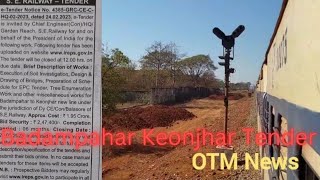 Badampahar Keonjhar new line tender done see details Badampahar keonjhar new rail line tata [upl. by Reginnej]