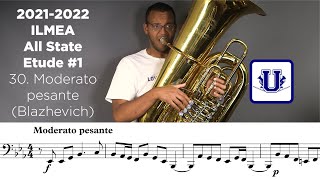 20212022 ILMEA Tuba Etude 1 Illinois Cycle 3 30 Moderato pesante from Blazhevich 70 Studies [upl. by Anelliw781]