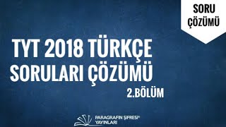 TYT 2018 TÜRKÇE SORU ÇÖZÜMLERİ2140 [upl. by Odnanref]