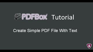 PDFBox Tutorial  3  Create Simple PDF File With Text in java [upl. by Gurl505]