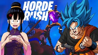 Goku And ChiChi Play Fortnite HORDE RUSH [upl. by Yevreh]