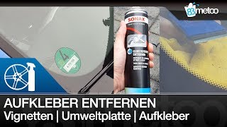 Umweltplakette entfernen  Vignetten einfach entfernen  Aufkleber Autolack entfernen  83metoo [upl. by Aimit126]