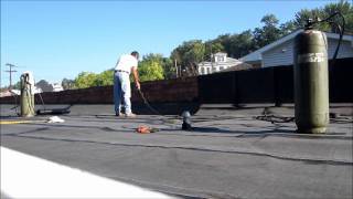 Firestone Modified Bitumen torchdown roof repair East Liverpool oh [upl. by Mharg]