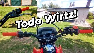 Manubrio y accesorios WIRTZ al XR 250 Tornado  PottyEstetiK [upl. by Sitof]