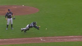 COLSF Wolters charges makes diving underhand throw [upl. by Kolva771]