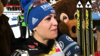 Biathlon Interview mit Magdalena Neuner 22012012 [upl. by Anahsal105]