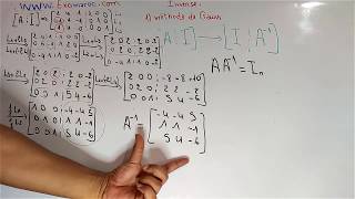 les matrices  inverse EP 02 Inverse dune matrice par la methode de Gauss Algebre partie 6 [upl. by Esilana]