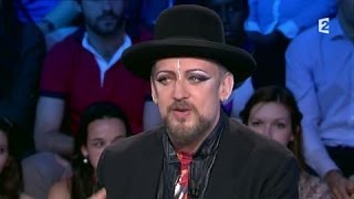 Boy George VS Lady Gaga  On nest pas couché  12 avril 2014 ONPC [upl. by Yltnerb447]