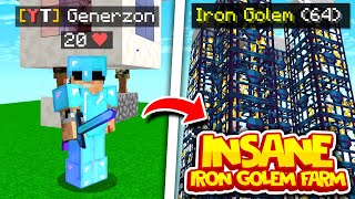 The MOST OP IRON GOLEM SPAWNER in MINECRAFT SKYBLOCK  Minecraft SKYBLOCK SERVER 8 [upl. by Hesper773]