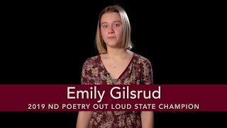 Emily Gilsrud 2019 ND Poetry Out Loud State Champion quotQuite Franklyquot [upl. by Anitsim505]