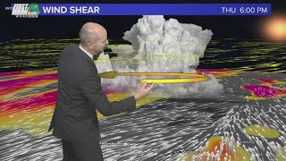 Brad explains How wind shear can cause severe weather damage [upl. by Shwalb]