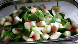 Canning Watermelon Rind Pickles for Food Storage [upl. by Sonitnatsnok894]