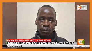 Police arrest a teacher over fake exam papers [upl. by Atinihs152]