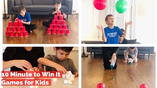 10 Minute to Win It Games For Kids  Fun Family Indoor Activities  Easy At Home Games for Kids [upl. by Nawtna]