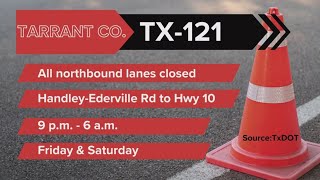 A Tarrant County highway closure you need to know [upl. by Ettelrats]