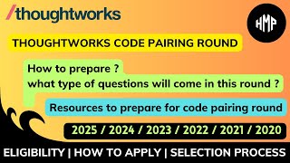 How to prepare for thoughtworks code pairing round  thoughtworks code pairing round  thoughtworks [upl. by Abba]