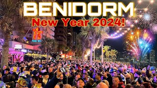 Benidorm 2024  MASSIVE New Year´s Celebration🍾🎉 [upl. by Mauretta472]