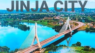 Jinja city Uganda Aerial view of the Nile bridge and JINJA CITY in the East of Uganda [upl. by Ronoc]