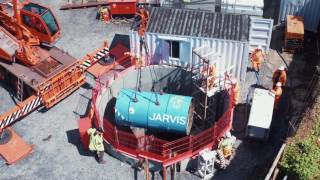 Watch the moment Welsh Waters tunnelling machine started work in Llanelli [upl. by Atinreb312]