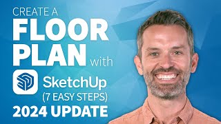 SketchUp Tutorial – How To Create a Floor Plan 2024 Update [upl. by Kipper]