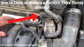 How to Clean or Replace a Variable Valve Timing Solenoid Volkswagen Jetta SE [upl. by Mou]