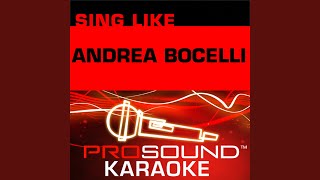 Nessun Dorma Karaoke Instrumental Track In the Style of Andrea Bocelli [upl. by Grayce]