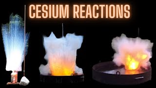 Cesium reacting with Iodine Sulfur TeflonPTFE Dichloromethane  Making CsNaK [upl. by Cocke786]