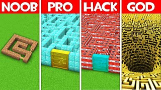 Minecraft Battle MAZE HOUSE BUILD CHALLENGE  NOOB vs PRO vs HACKER vs GOD in Minecraft [upl. by Atinob487]