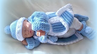 Bernat Crochet Baby Jacket Set [upl. by Tonry]