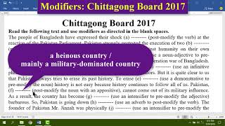 Modifiers Chittagong Board 2017  মোডিফাইয়ারের সমাধান চট্টগ্রাম বোর্ড ২০১৭ [upl. by Aynom]