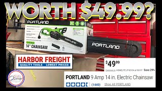 PORTLAND 9 Amp 14 in Electric Chainsaw REVIEW amp Field Test [upl. by Galligan]