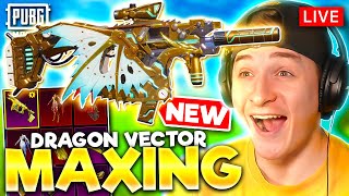 MAXING NEW DRAGON VECTOR PUBG MOBILE LIVE UC Giveaway in Description [upl. by Viridi]