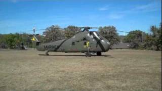 Sikorsky UH34D quotUgly Angelquot YL37 helicopter takeoff [upl. by Lrigybab]