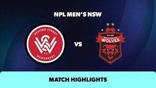 NPL Mens NSW Round 22 Highlights – Western Sydney Wanderers v Wollongong Wolves [upl. by Seiuqram]