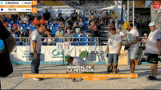 Cadrage LE BOURSICAUD vs TRAN VAN  Mondial à pétanque Montpellier3M 2022 [upl. by Doughman]