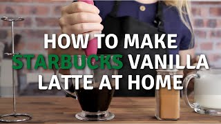 How to make Starbucks vanilla latte at home  SO GOOD [upl. by Pachton]