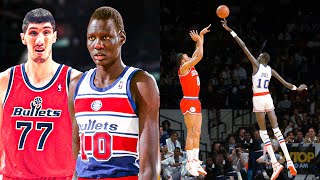 Manute Bol VS Gheorghe Muresan 77 Height [upl. by Bashee]