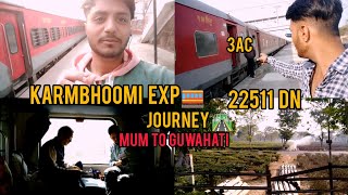 KARMBHOOMI EXP 22511 DN MUMBAI TO KAMAKHYA TRAIN JOURNEY 2023 journey youtubeshorts guwahati Ltt [upl. by Aizek485]