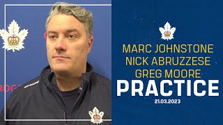 Marc Johnstone Nick Abruzzese Greg Moore  Toronto Marlies Practice  March 21 2023 [upl. by Ardied]